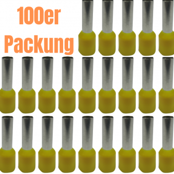 Aderendhülsen - 6,00mm² - Gelb (100er Pack)